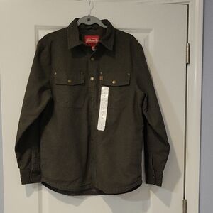 Coleman Men's Fleece Lined Canvas Utility Jacket In Beluga Black Size Small NWT